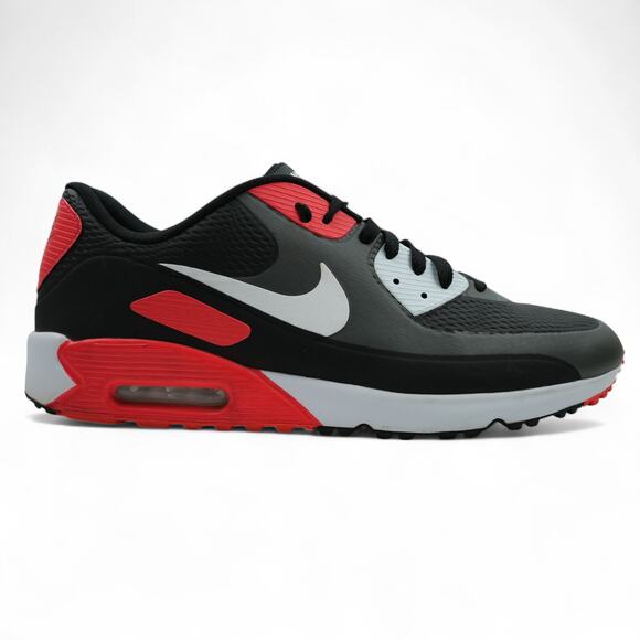 Nike Shoes Mens 15 Air Max 90 Golf Iron Grey Infrared CU9978-010 Athletic - Picture 1 of 12